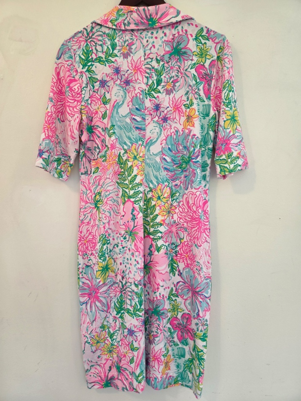 Lilly Pulitzer dress S collar short sleeves pocket coastal nautical luxury beach - Picture 8 of 9